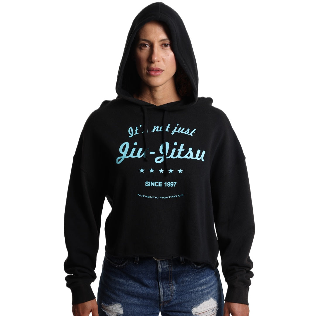 Sudadera con capucha corta para mujer