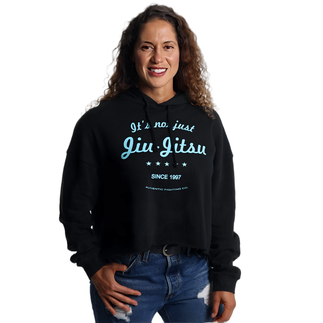 Sudadera con capucha corta para mujer