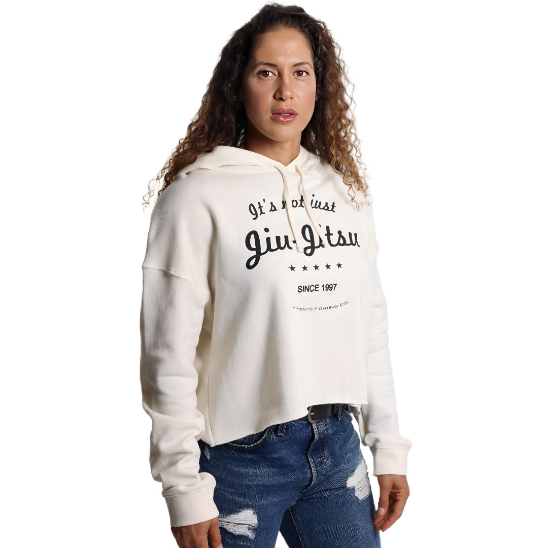 Sudadera con capucha corta para mujer